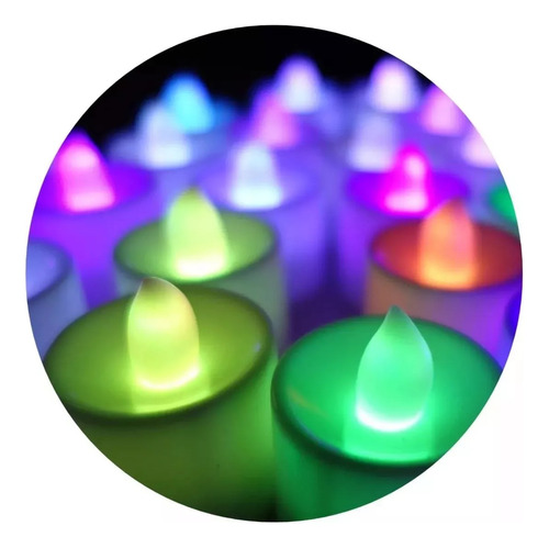 12 Velas Led Con Luz Souvenir Calida Cotillon Pila Incluida