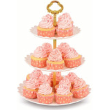 Exhibidor 3 Niveles Soporte Base Para Cupcakes Y Postres