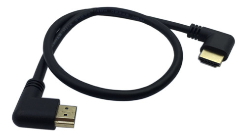 Cerrxian 0.5m High Speed ¿¿hdmi 2.0 Hdmi Ángulo Izquierdo Macho A Hdmi Ángulo Izquierdo Macho Cable Corto Ultra Hd 4k X 