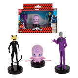 Pack 3 Figuras Timbre Miraculous - Nooroo