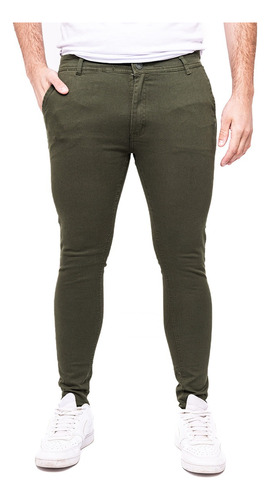 Pantalon Chupin De Gabardina Corte De Vestir De Hombre 