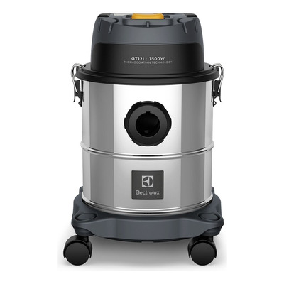 Aspirador De Pó E Água Função Sopro Compacto Líquidos Químicos Inox 1500w 12l Total 8,5l Útil Protetor Térmico Gt12i 220v