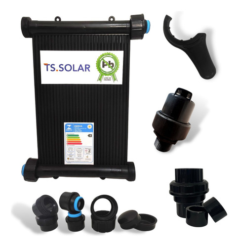 Kit 20 Placas 3mt Aquecedor Solar Piscinas Ts Solar Rosca F