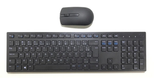 Teclado E Mouse Wireless Dell Km636 Preto Português Brasil