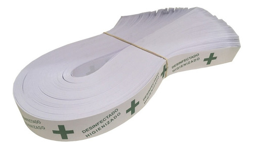 Fajas De Papel Engomadas P/sanitarios Desinfectado X2500u 