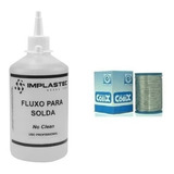 Fluxo Solda No Clean 500ml + Solda Cobix 1mm 250g 60x40