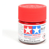 Pintura Acrílica 10ml X27 Clear Red  By Tamiya # X27mn