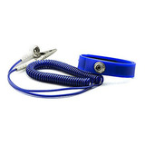 Pulsera Antiestática Ajustable De Silicona Esd En Azul, Mora