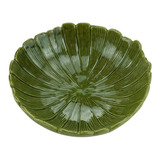 Centro De Mesa Banana Leaf De Cerâmica 25 X 25 X 8,5 Cm Lyor