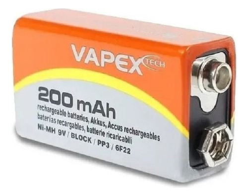 Bateria 9v Recargable Vapex 200mah V005