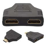 Derivador Divisor Hdmi Macho A Doble Hdmi Hembra 1x2 Vias