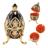 Esmaltado Faberge Estilo Ovo Decorativo Articulada Joias Hod