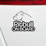 Calcos Ploteos Pitbull On Board Autos Camionetas