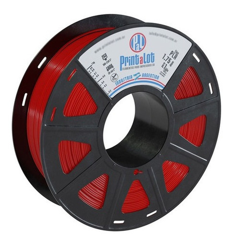 Filamento 3d Pla Printalot De 1.75mm Y 1kg Rojo Traslucido