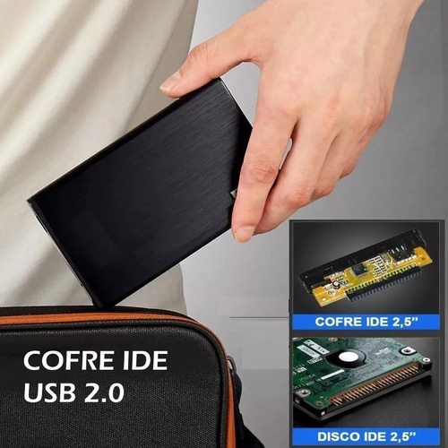 Cofre Case Ide Usb 2.0 De Caja Aluminio De Alta Calidad