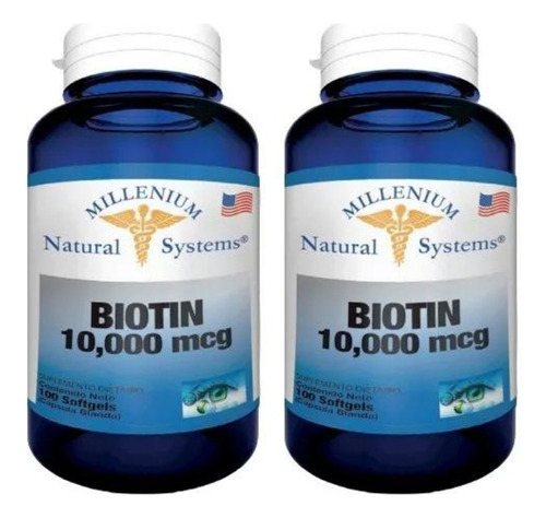 X2 Biotina Biotin 10000 Mcg X 100 S - Unidad a $566