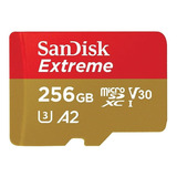 Cartão De Memória Sandisk Extreme Com Adaptador Sd 256gb