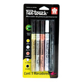 Kit 5 Marcadores Punto Fino Sakura Pen-touch