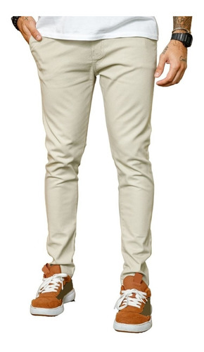 Calça Sarja Roupas Masculinas Slim Skinny Colada Rasgada