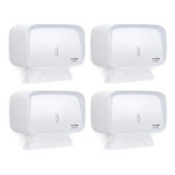 4 Dispenser Porta Papel Toalha Compacto Invoq Branco