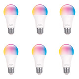 Foco Wifi 10w Avia Smarthome Dimeable Multicolor Pack 6