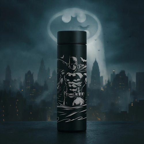 The Batman Termo Digital Inteligente 500 Ml Acero Inoxidable