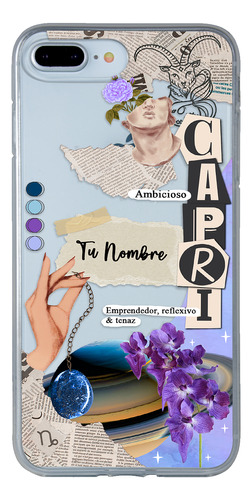 Funda Para iPhone Mujer Signo Zodiaco Capricornio Con Nombre