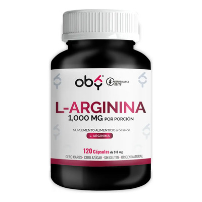 L Arginina 1000mg | Aminoacido Esencial Precursor De Óxido Nítrico | Pre Entreno- Pre Workout Suplemento Alimenticio | Máxima Potencia Y Absorción | Oby Vitaminas Mujer y Hombre | 120 capsulas | MercadoLibre