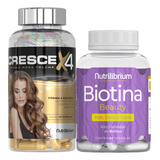 Kit Crescimento Volume Cabelo Cresce4 Msm Cisteína + Biotina Sabor Sem Sabor