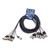Cable Multipar Exterior 8xlr/hembra 6mtrs - Mekse