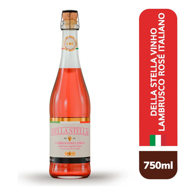Della Stella Vinho Lambrusco Rosé Italiano 750ml | MercadoLivre