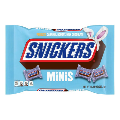 Snickers Minis Pascua Snickers Mars Wrigley Confectionery chocolate con cacahuate y turron bolsa 297.1 g | Envío gratis