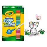 50 Plumones Lavables Delgados Crayola Super Tips Envio Incl