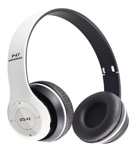 Headphone Bluetooth Com Microfone Áudio Potente Celular Pc Cor Branco