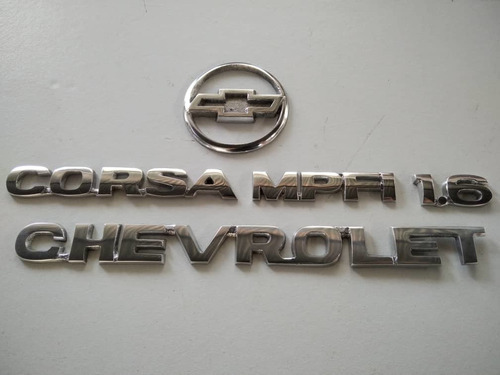 Kit Emblema Chevrolet Corsa 1.6 Mpfi 2puertas + Logo Trasero Foto 4