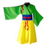 Kimono Infantil Niña De Mulan Con Mushu