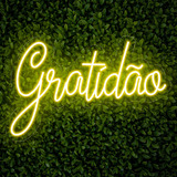 Painel Neon Led Gratidão Quarto Decoração