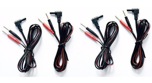 2 Pares Cables De Electrodos Tens (4 Cables)