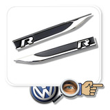 R Negro Par Insignias Metalicas Laterales P/ Vw Tuningchrome