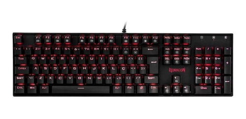 Teclado Gamer Redragon Mitra K551 Switch Blue Preto Led Red