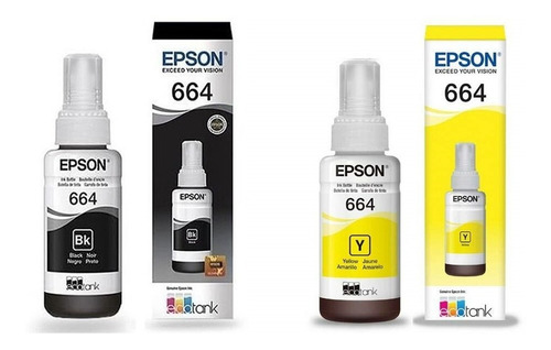 Kit Tinta Epson L455 T664 L375 L365 L395 L396 L355 L300 L220