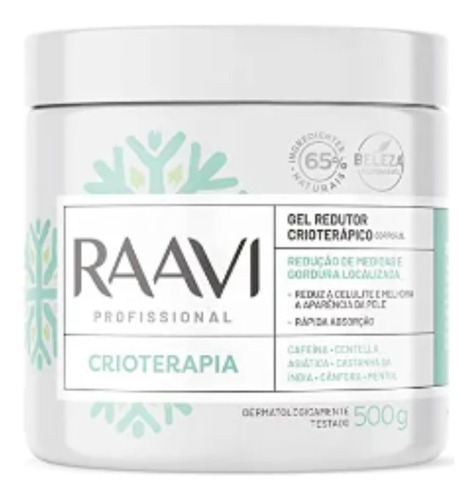 Gel Redutor De Gordura E Celulite Crioterápico Raavi 500g