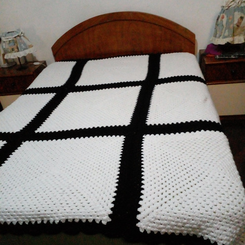 Cubrecama A Crochet. Hilo De Algodon Hecha Artesanal