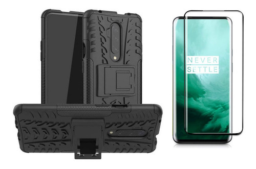 Funda Antichoque Armadura + Vidrio 3d Curvo P/ Oneplus 7 Pro