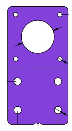 Make&run Placa Porta Motor Nema Fijo (código: Pn-2040-17)