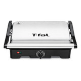 T-fal Parrilla Eléctrica Panini 2 Placas Sandwich Perfecto Color Plateado