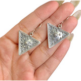 Aros Colgante Triangulos Bali Plata 925 Ar 317