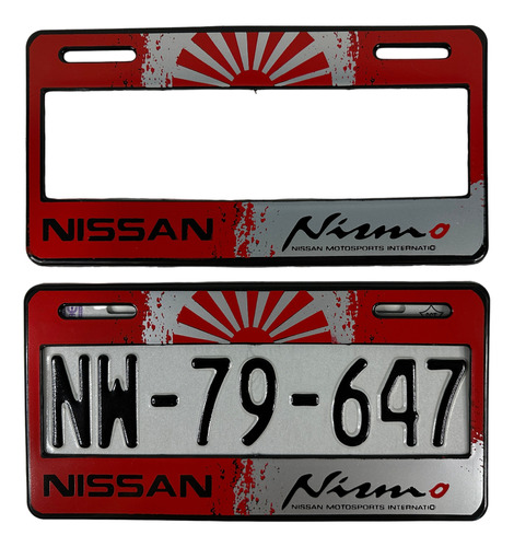 Par De Portaplacas Plastico Nissan Nismo Sentra Juke 370z