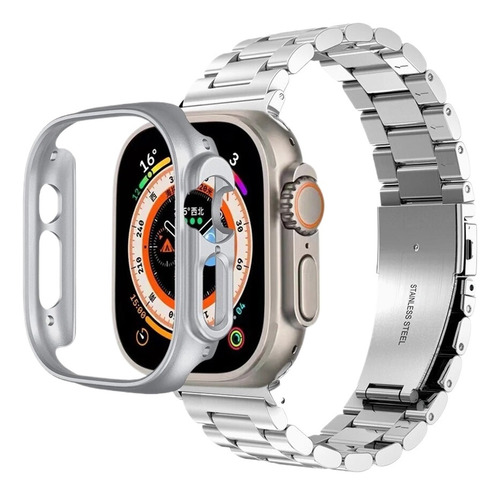 Acero Inoxidable Y Funda Para Apple Watch Pulsera De Metal