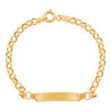 Pulseira Portuguesa Chapinha Infantil Bebe Ouro 18k 750 